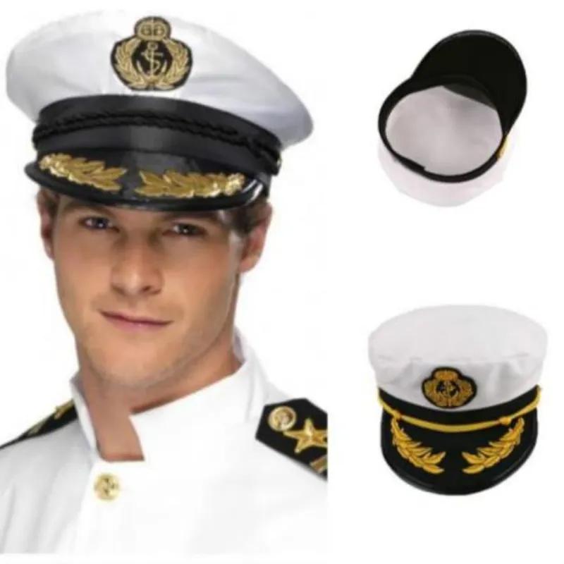 2023 최신 해군 해양 요트 보트 선박 선원 해군 캡틴 밀리터리 캡, 성인 유니섹스 용품, 고품질